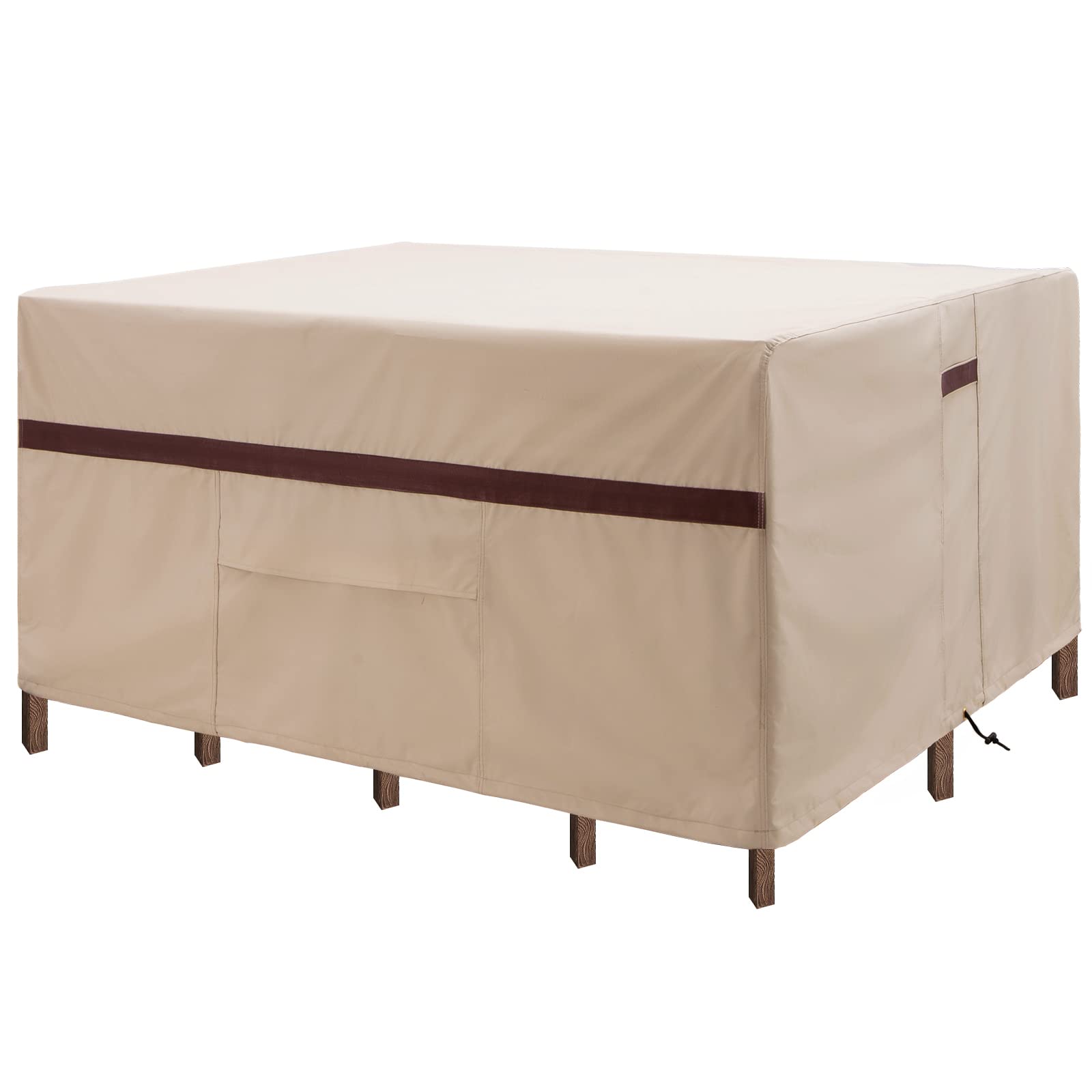 Square Patio Table Cover 92L x 92W x 32H Waterproof 600D Patio Dining Table and Chairs Cover Square Large