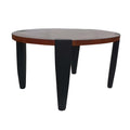 Benjara Max 35 Inch Oval Top Coffee Table, Mango Wood, Iron Frame, Brown and Black