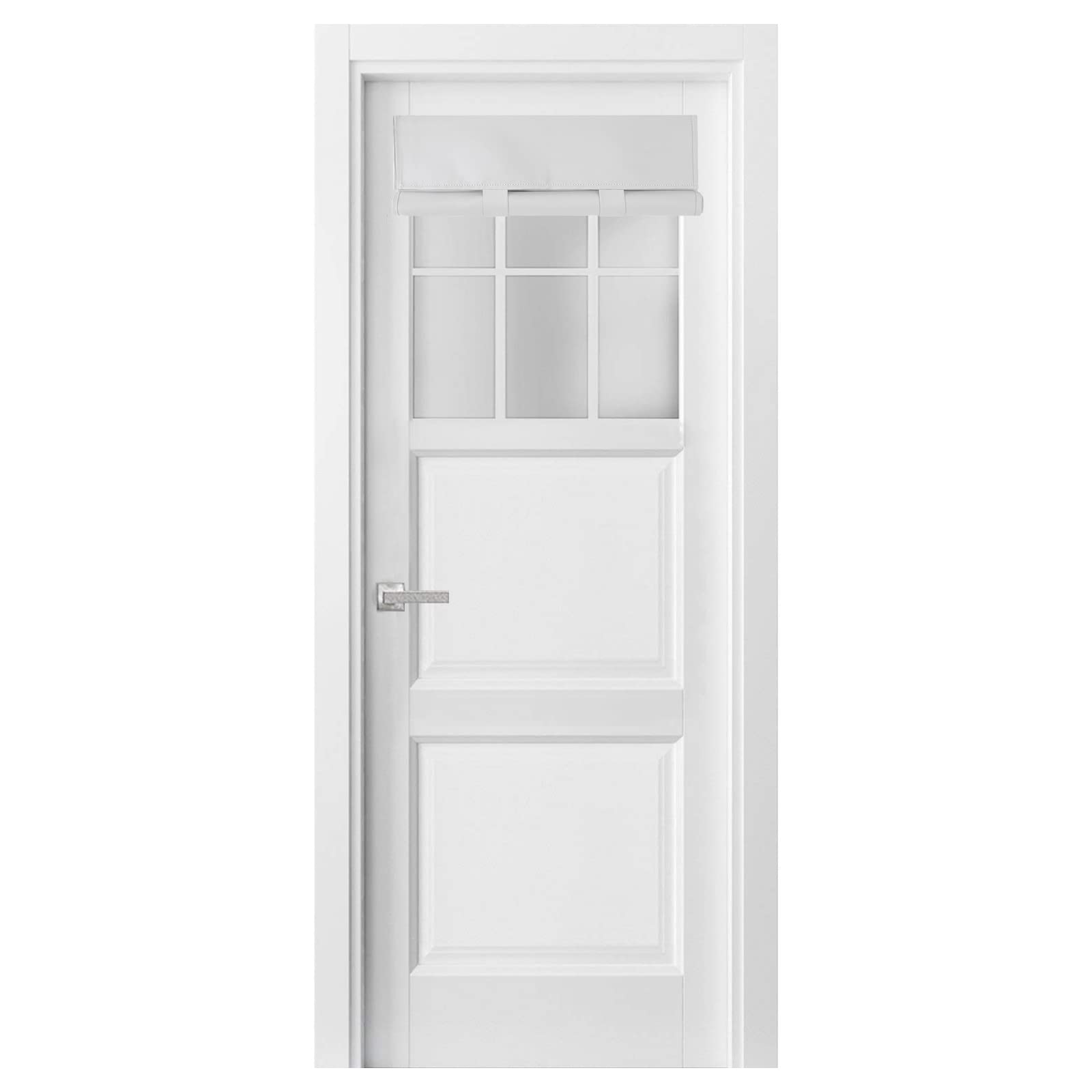 YSYY 100% Blackout French Door Curtains, Wrinkle Free , Room Darkening, Blocks Light and Heat Through Glass Door Window. Drill-F