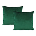 Green Decorative Throw Pillow Covers 18x18 Set of 2 Christmas Xmas Decor Velvet Euro Cushion Cases Home Decoration for Couch Bed