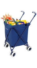 VersaCart Transit -The Original Patented Folding Shopping and Utility Cart, Water-Resistant Heavy-Duty Canvas with Cover, Double