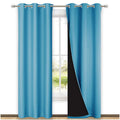 NICETOWN 100% Blackout Curtains 84 inches Long, Pair of Energy Smart & Noise Blocking Out Drapes for Baby Room, Thermal Insulate