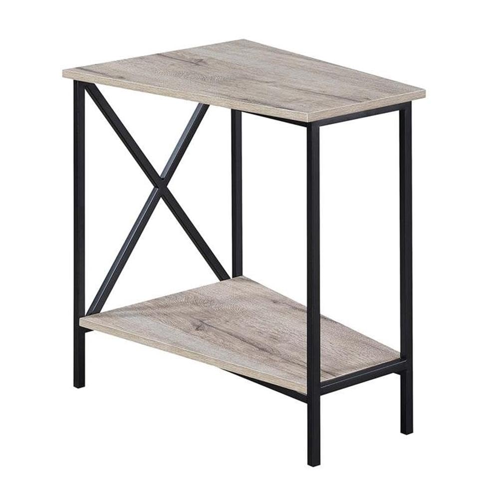 Convenience Concepts Tucson Wedge End Table, Sandstone / Black