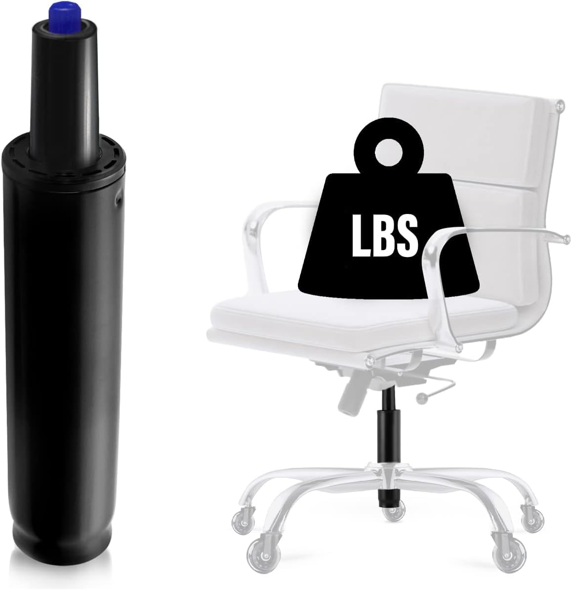 10 Inches to 15 Inches Office Chair Gas Lift Cylinder Replacement, 4.5 Stroke, Hydraulic Pneumatic Shock Piston, Heavy Duty 1000