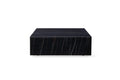 Cube Square Coffee table Black Marble high gloss, with casters