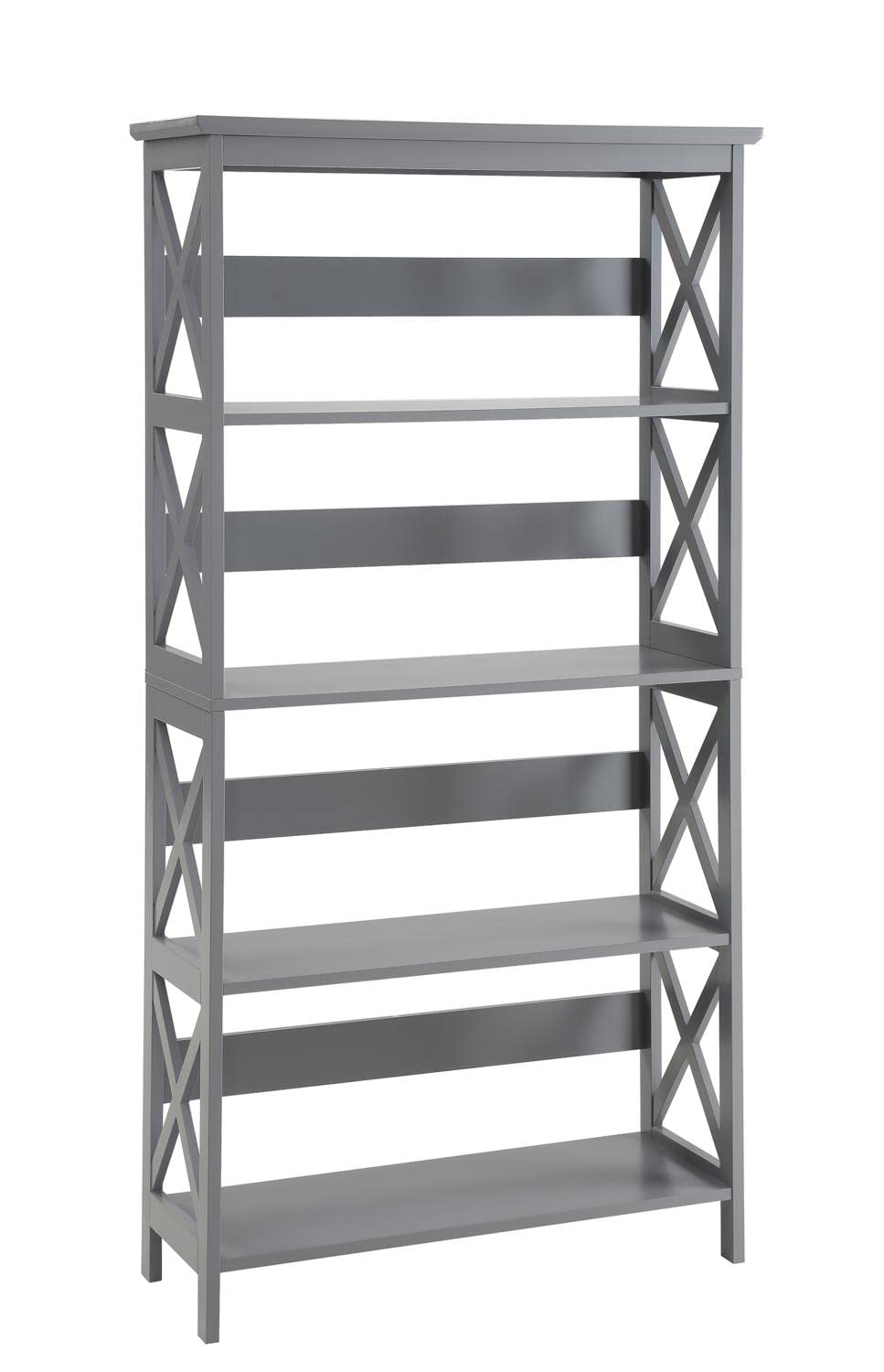 Convenience Concepts Oxford 5 Tier Bookcase, Gray