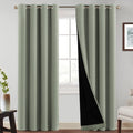 PrinceDeco 100% Blackout Curtains 84 inches Long Pair of Energy Smart & Noise Blocking Out Drapes for Baby Room Window Thermal I