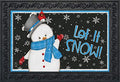 Briarwood Lane Jolly Winter Snowman Doormat Primitive Let It Snow Indoor/Outdoor 30 x 18