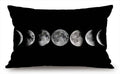 Lumbar Throw Pillow Cover 12x20 Inch Decorative Bedroom Living Room Moon Phases Rectanglar Cushion Case for Bed Sofa Couch Jcp99