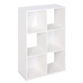 Closetmaid Decorative Home Stackable 6 Cube Cubeicals Organizer Storage Bookcase, with Hardware for Office, Home and Closet, Whi
