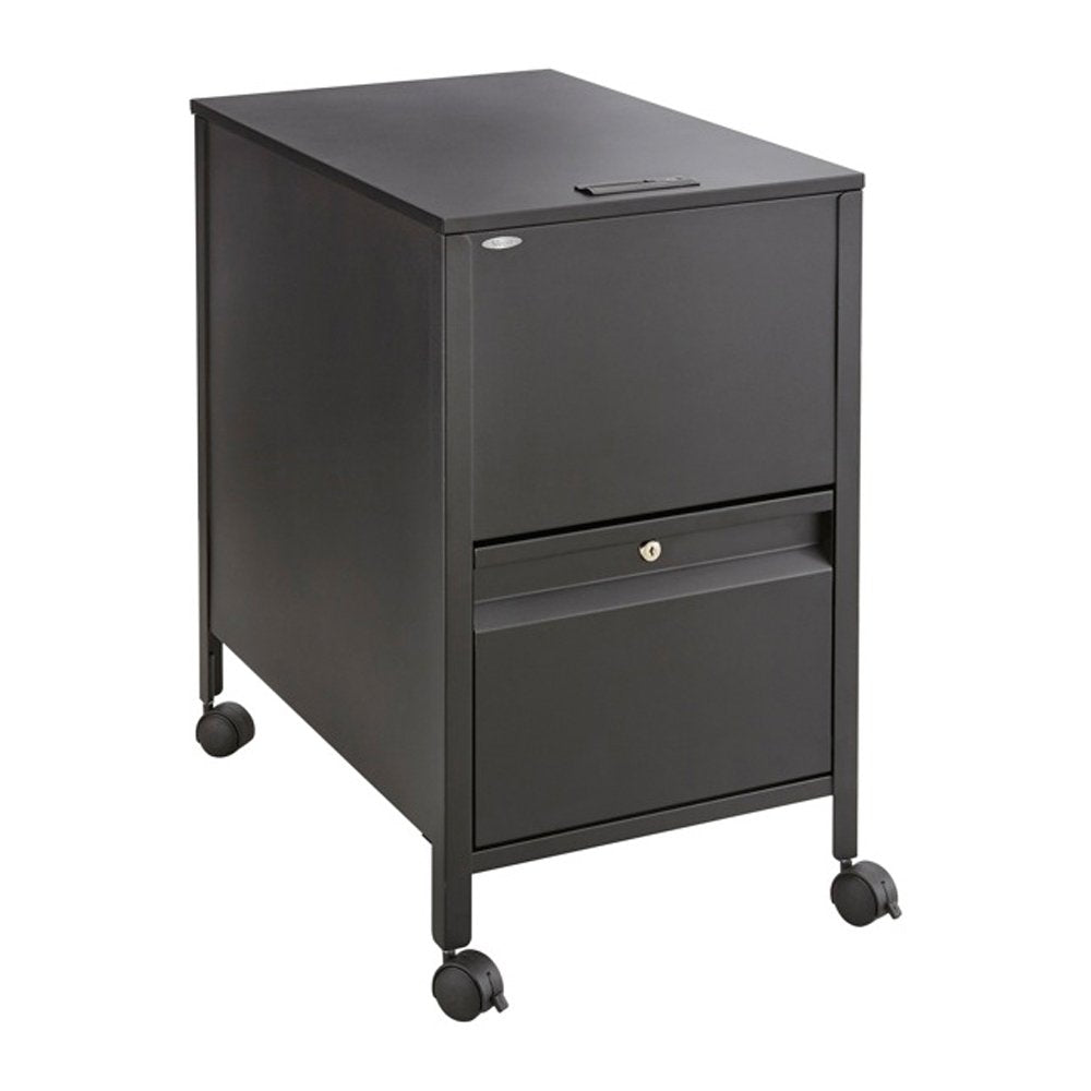 Safco 5364BL Locking Mobile Tub File with Drawer Letter Size 17w x 26d x 28h Black