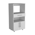 Tuhome Furniture Worland Pantry Cabinet with Microwave Stand, Multi-Functional with Drawer and 2-Doors for Kitchen, White