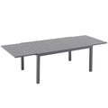 Soleil Jardin Aluminum Patio Extendable Dining Table, 63 - 105, Adjustable Indoor Outdoor Furniture Rectangle Table for 6-10 Per