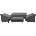 loriano Patio Furniture Cover Set, 4 Piece Outdoor Furniture Cover Waterproof, 600D Heavy Duty Lawn Patio Set Covers (Large, Gre