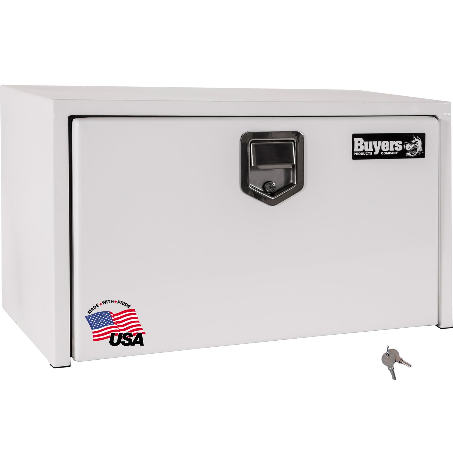 Buyers Products - 1702200 Underbody Truck Box With Paddle Latch, White Steel, 18 x 18 x 24 Inches