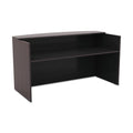 Alera ALEVA327236ES Valencia Series 71 in. x 35.5 in. x 29.5 in. - 42.5 in. Reception Desk with Transaction Counter - Espresso