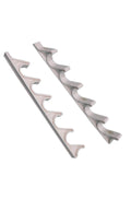 KOMORAX 4 pcs 6 Position Nylon White Adjustment Brackets for Patio Outdoor Lawn Yard Furniture or Chaise Lounges, Replacement, B