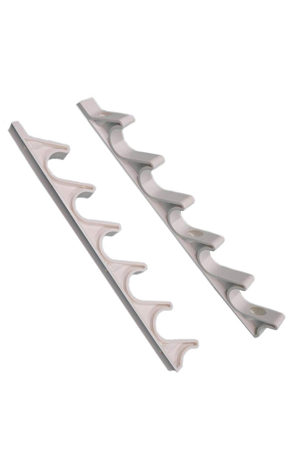 KOMORAX 4 pcs 6 Position Nylon White Adjustment Brackets for Patio Outdoor Lawn Yard Furniture or Chaise Lounges, Replacement, B