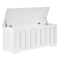 VANKILEY 43.3 Storage Chest Extra Large,Storage Trunk with 2 Safety Hinges,Wooden Storage Bench,Shoe Bench,43.3x15.7x19.1 Inch,E