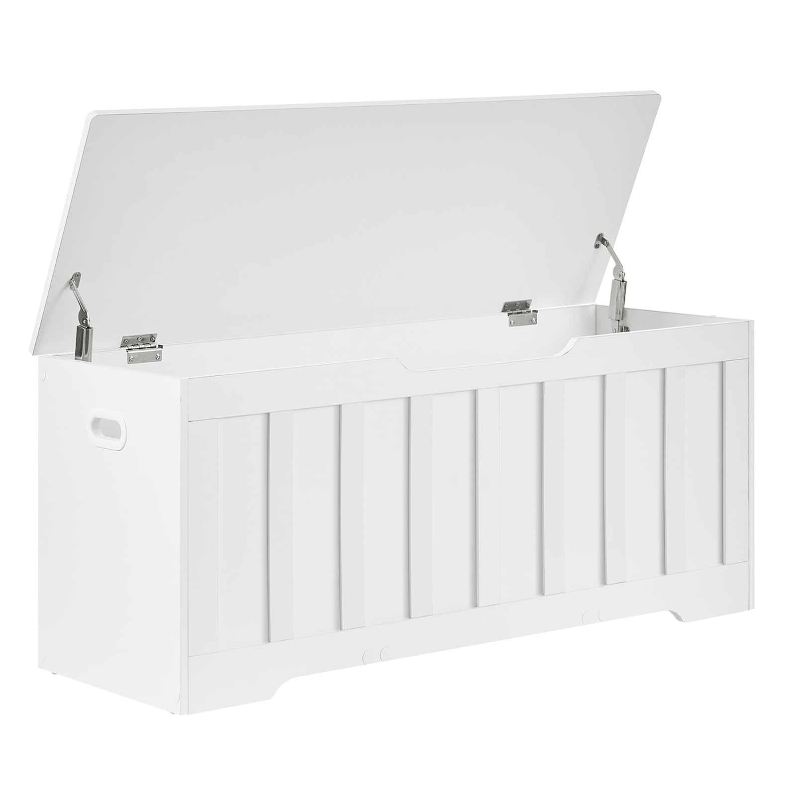 VANKILEY 43.3 Storage Chest Extra Large,Storage Trunk with 2 Safety Hinges,Wooden Storage Bench,Shoe Bench,43.3x15.7x19.1 Inch,E