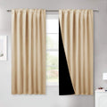 NICETOWN Bedroom Full Blackout Cold Reducing Curtain Panels, Super Thick Insulated Window Covers, Truly Blackout Draperies with 