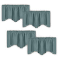 NICETOWN 4 Panels Valance Curtains for Kitchen Blackout Thermal Insulated Solid Rod Pocket Window Curtain Valance for Living Roo