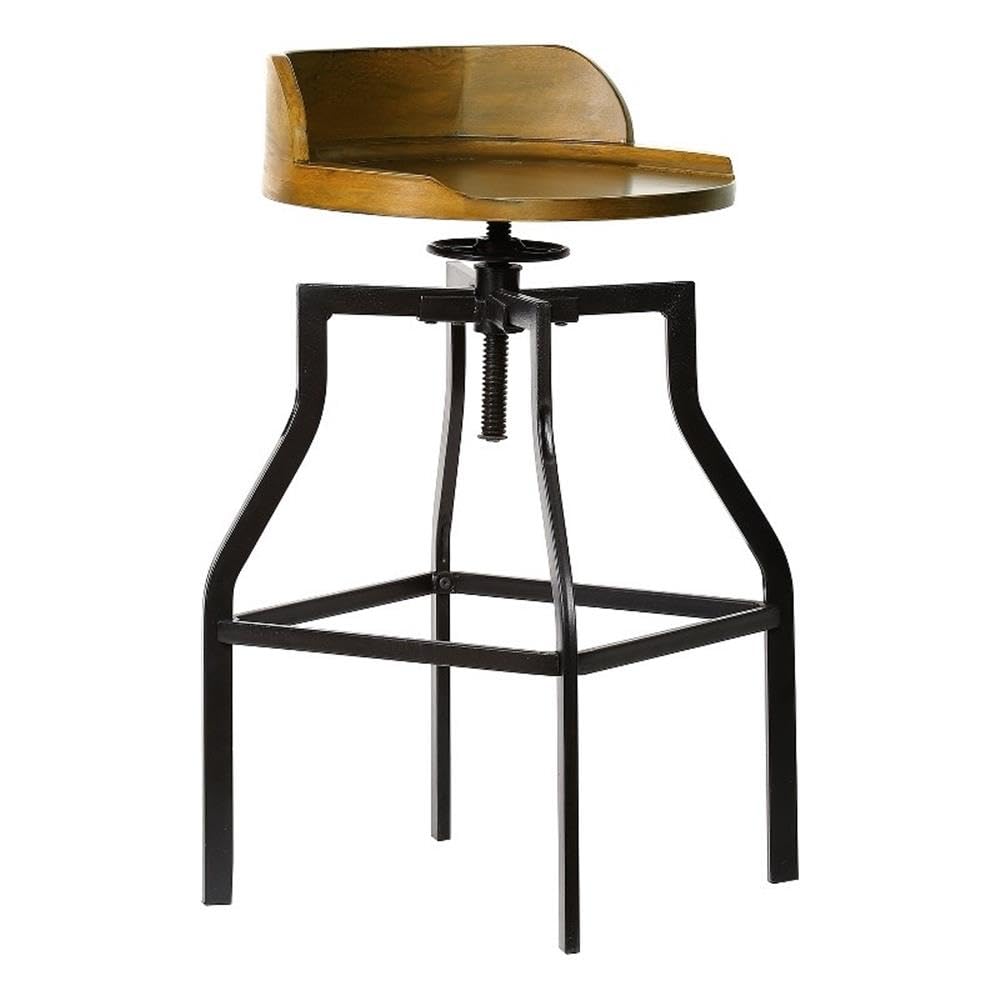 Carolina Classic Marais Adjustable Barstool - Harvest Oak/Black