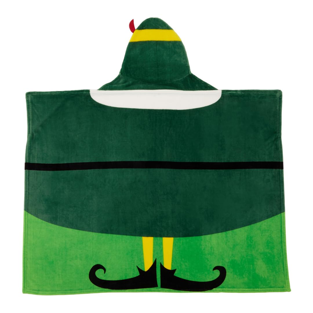 Franco Elf The Movie Buddy Holiday Christmas Kids Bedding Soft Cozy Hooded Throw Blanket, 40 in x 50 in, (Officially Licensed Pr