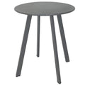 Meluvici Outdoor Side Table, Weather Resistant Patio Small Side Table Outdoor Indoor Round Metal Steel Small Side Table, Waterpr