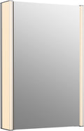 Kohler K-81144-SLE-DA1 Maxstow Medicine Cabinet with LED Light, Mirror Door & Staggered Shelves, Rectangular Frame, 17 x 24
