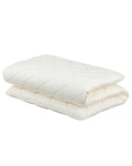 FULI Japanese Futon, Japanese Floor Bed, Tatami Foldable Bed, Roll Up Sleeping Pad, Shikibuton, Made in Japan (White, Twin)