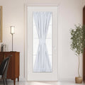 PANOVOUS Blackout Front Door Sidelight Curtains, Rod Pocket French Doors Curtains for Front Door Side Windows with Tieback, Sing