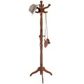 VASAGLE Coat Rack Free Standing with 11 Hooks, Wooden Hall Tree Coat Hat Tree Coat Holder with Solid Rubberwood Base for Coat, H