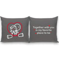 BoldLoft Together is My Favorite Place to Be Couple Pillowcases-Couple Gifts for Him and Her Girlfriend Gifts Wife Gifts Long Di