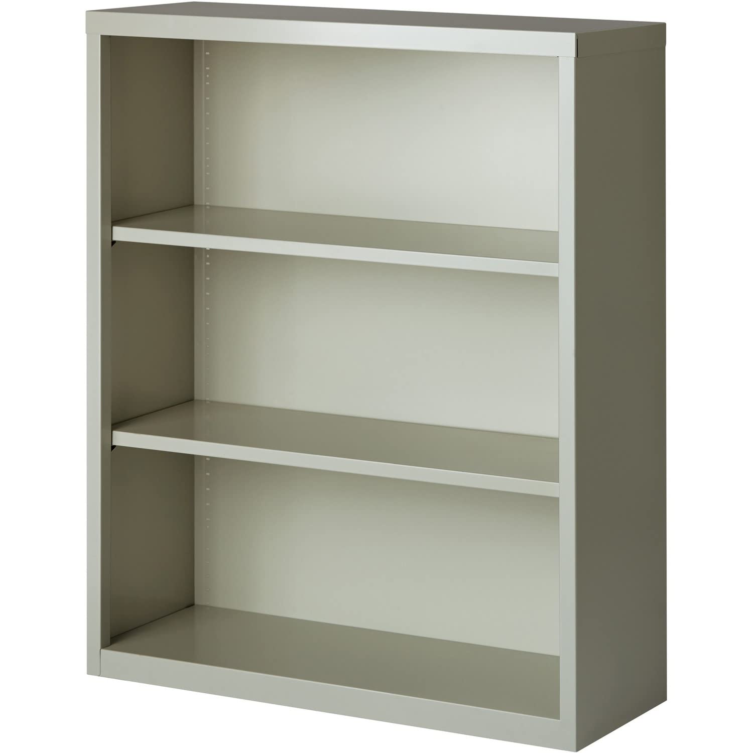 Lorell 41283 Steel Bookcase, 3-Shelf, 34-1/2-Inch x13-Inch x42-Inch , Light Gray