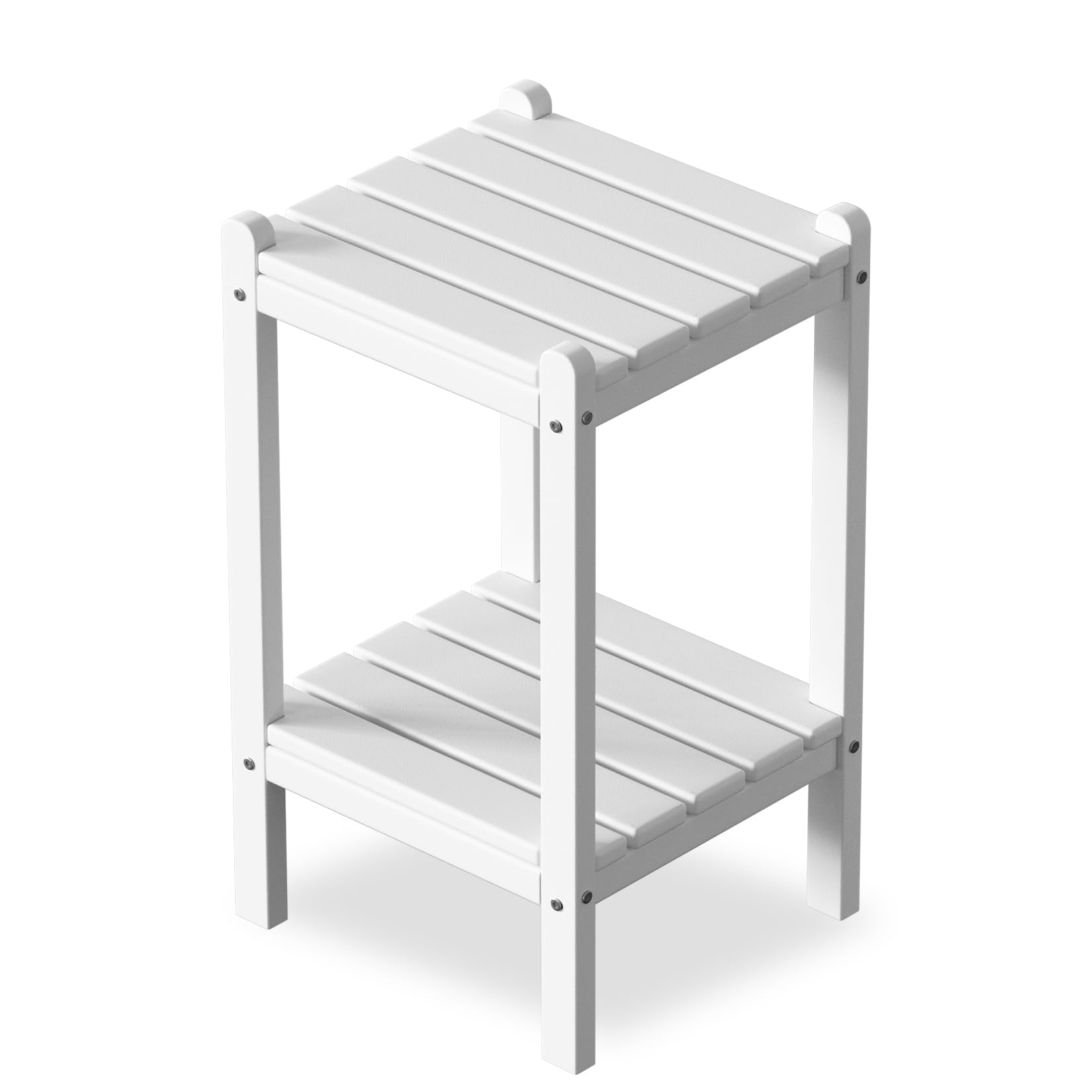 LUBITTE Outdoor Side Table, 26-Inch Tall Adirondack Patio Side Table, All-Weather HDPE Outdoor End Table for Porch Deck Balcony 
