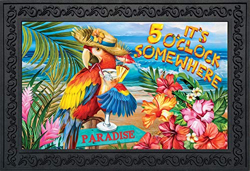 Briarwood Lane 5 OClock Paradise Summer Doormat Drinks Nautical Indoor Outdoor 30 x 18