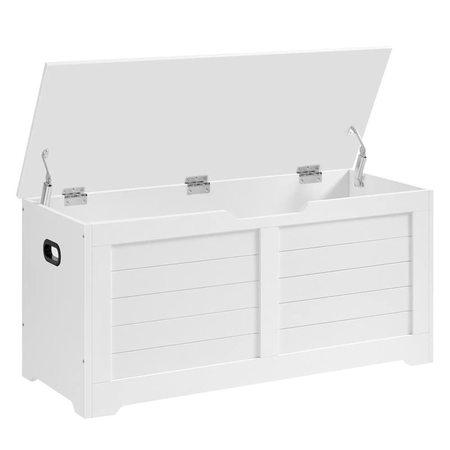 VASAGLE Storage Chest, Storage Trunk with 2 Safety Hinges, Storage Bench, Shoe Bench, Farmhouse Style, 15.7 x 39.4 x 18.1 Inches