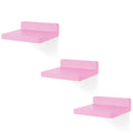 NIUBEST Small Floating Shelf,5 Inch Mini Shelves,Set of 3 Small Wall Shelf for Bedroom Living Room Bathroom Kitchen Office,Pink 