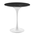 Modway Lippa 20 Round Artificial Marble Side Table EEI-5680-WHI-BLK