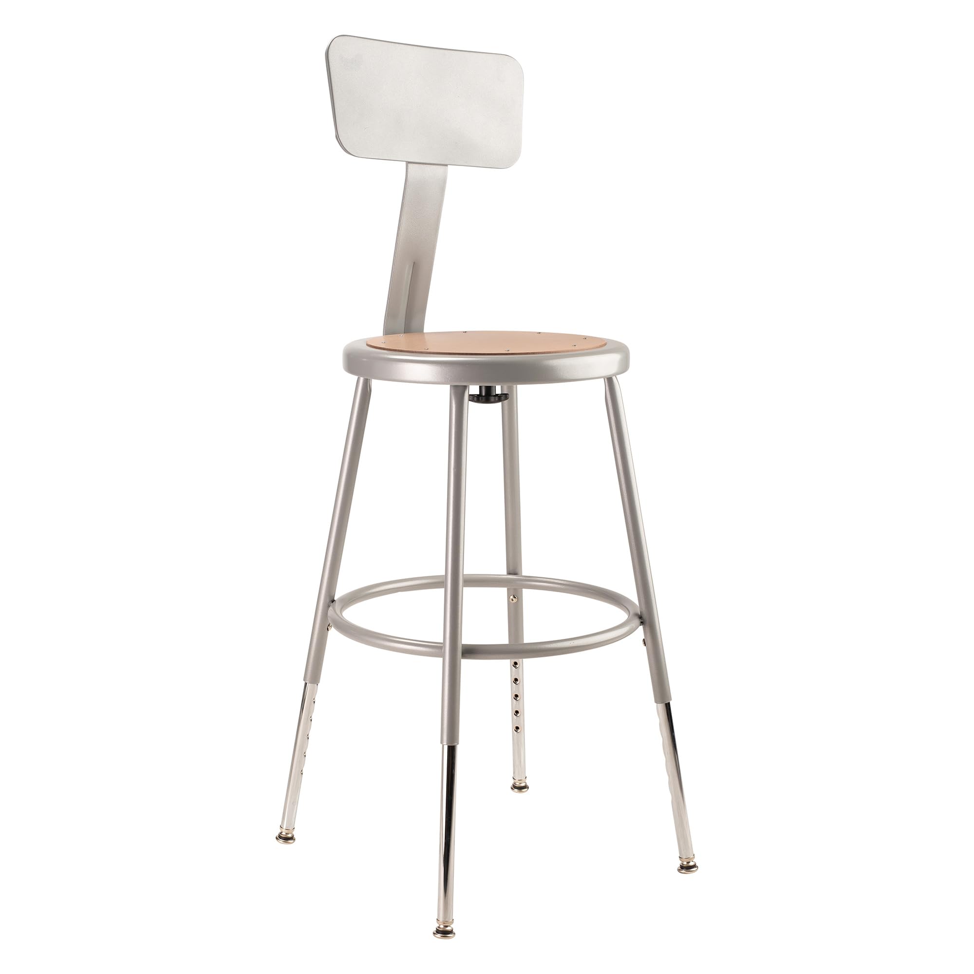 National Public Seating Adjustable Stool, Grey