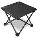 Forbidden Road Camping Stool Portable Footrest for Hiking Fishing Backpacking Beach Travel - Capacity 220lbs (Black, 14.17 * 11.