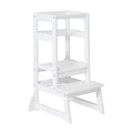SDADI LT05W Mothers Helper Adjustable Height Kitchen Step Stool, Children Kids Toddlers Counter Level Learning Stool for Kitche