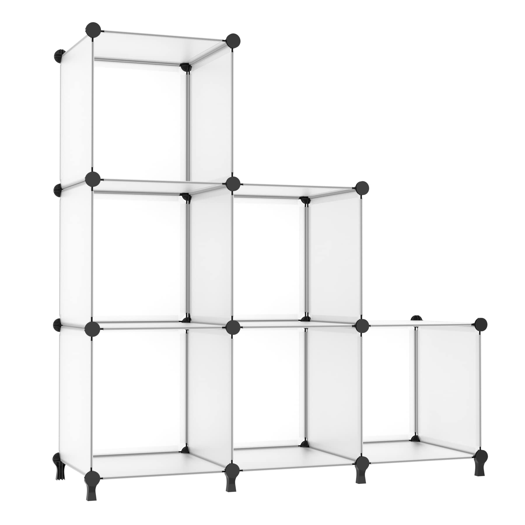 AWTATOS Cube Storage Organizer, Storage Cubes Shelves Bookshelf, 6 Cube Closet Organizers and Storage, DIY Stackable Plastic Clo