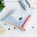[Blue Rabbit] Fleece Throw Blanket Pillow Cushion/Travel Pillow Blanket (28.3 by 35.1 inches)