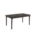 Acme Claudia II Rectangular Wood Turned Legs Dining Table in Weathered Gray