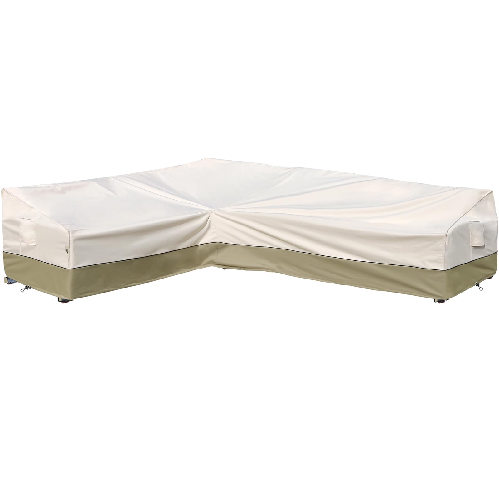Westblue Outdoor Sectional Cover- Patio Furniture Covers Waterproof Rip-Stop Anti-UV 600D Heavy Duty Outdoor Couch with 3 Air Ve