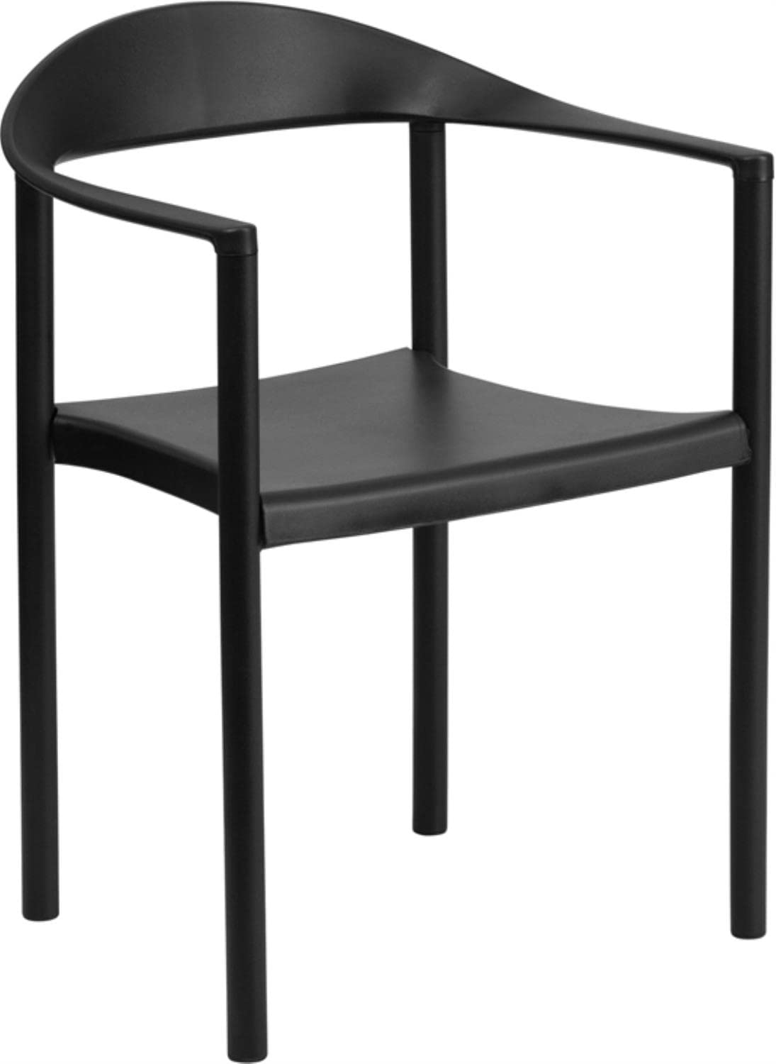Flash Furniture HERCULES Series 1000 lb. Capacity White Plastic Cafe Stack Chair