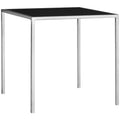SAFAVIEH Home Collection Kiley Silver Leaf/ Black Glass Square Side End Accent Table