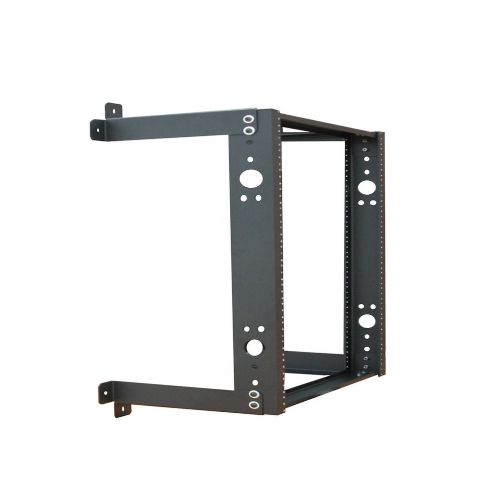 Quest Manufacturing Open Frame Wall Rack, 13 Unit, 3 x 12D, Black (WR1922-13-02)